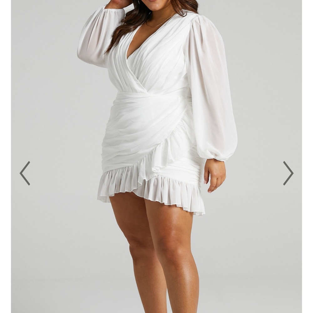 Elegant White Wrap Dress